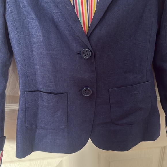 Kate Spade Blue Blazer with Striped Lining size 6 - Picture 3 of 4